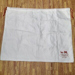 Coach Dust Bag White Satin w Red Accents Size 23x19